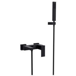 Besco Varium Badewannen- und Duschset Wandmontage schwarz BW-MVS-CZ