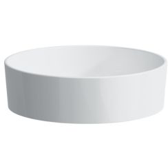 Laufen Kartell Waschbecken 42x42 cm rund Aufsatzwaschbecken weiß matte H8123317571121