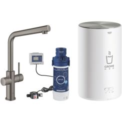 Grohe Red Küchenarmatur mit Boiler Stehend Brushed Hard Graphite 30327AL1