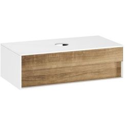 Ravak Step Kabinett 100x54x30.5 cm Unterschrank hängend weiß-nuss X000001418