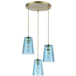 Rabalux Azurine Pendelleuchte 3x40 W gold-blau 5227