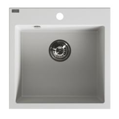 Laveo Alena Granitspüle 49x49 cm weiß SBA610T