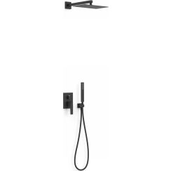 Tres Study Exclusive Duschset Unterputz mit Regenbrause schwarz 20228004NM
