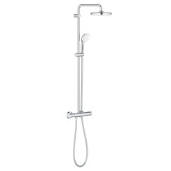 Grohe Bau Duschset Wandmontage mit Thermostat mit Kopfbrause chrom 26699000