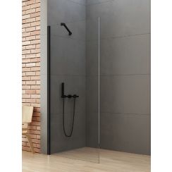 New Trendy New Soleo Black Begehbare Duschwand 70 cm schwarz Matte/durchsichtiges Glas K-0767