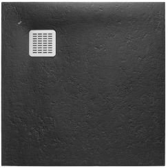 Roca Terran Quadratische Duschwanne 80x80 cm schwarz AP10332032001400