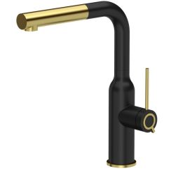 Quadron Angelina Q Line küchenarmatur stehend schwarz-gold/altgold 3573500_BLMPVDG1