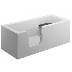 Polimat Vovo Rechteckige Badewanne mit Türen 170x75 cm weiß 00894