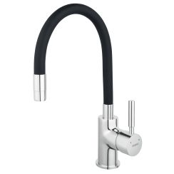 Ferro Zumba küchenarmatur stehend chrom-schwarz BZA4B-LB