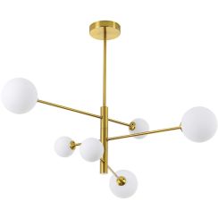 Light Prestige Dorado Deckenlampe 6x40 W weiß-gold LP-002/6P