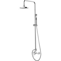 Besco Decco Duschset Wandmontage mit Regenbrause chrom BP-DIN-CH