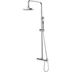 Besco Decco Duschset Wandmontage mit Thermostat mit Regenbrause chrom BP-DIT-CH