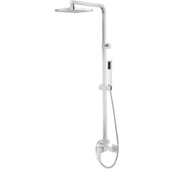 Besco Modern Varium Duschset Wandmontage mit Regenbrause chrom BP-MVN-CH