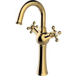 Besco Retro waschbeckenhahn stehend gold BU-RI-ZL