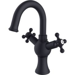 Besco Retro waschbeckenhahn stehend schwarz BU-RII-CZ