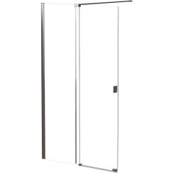 Besco Vayo Duschwand mit Türen 120 cm chrom Glanz/durchsichtiges Glas VY-120-200C