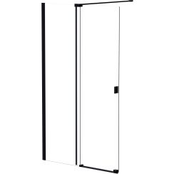 Besco Vayo Black Duschwand mit Türen 120 cm schwarz Matte/durchsichtiges Glas VYB-120-200C