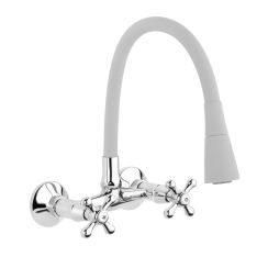 Invena Roma küchenarmatur Wand chrom-grafit/grau BC-24-E5S