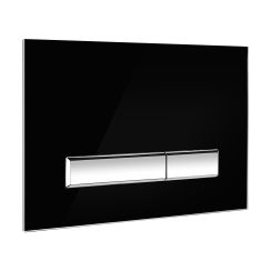 Oltens Torne Betätigungsplatte für Toilette schwarz/chrom 57200310