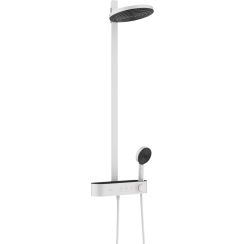 Hansgrohe Pulsify Duschset Wandmontage mit Thermostat mit Kopfbrause weiß 24241700