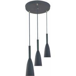 Light Prestige Solin Pendelleuchte 3x60 W grau/aschfarben LP-181/3PGR