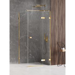 New Trendy Avexa Gold Shine Dusche 120x120 cm quadratisch gold Glanz/durchsichtiges Glas EXK-1691