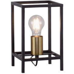 Just Light Fabio Tischlampe 1x60 W schwarz-messing 15812-60
