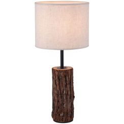 Just Light Bark Tischlampe 1x40 W schwarz-holz-beige 11233-79