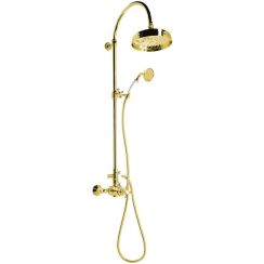 Sapho Antea Duschset Wandmontage mit Thermostat gold SET045