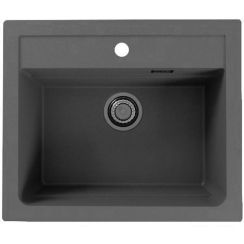 Alveus Atrox granitspüle 59x50 cm grau/graphit/onyx 1131995