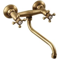 Sapho Antea waschbeckenhahn Wand antikes messing/bronze 3066