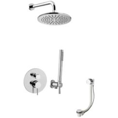 Paffoni Stick Badewannen- und Duschset Unterputz mit Regenbrause chrom SK019ZWSCSU3A