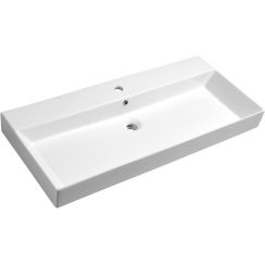 Sapho Kare Waschbecken 98x45.5 cm rechteckig Klassisch-Möbel weiß 17100