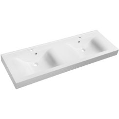 Sapho Flavia Waschbecken 150x50 cm rechteckig Klassisch-Doppelt weiß 68154