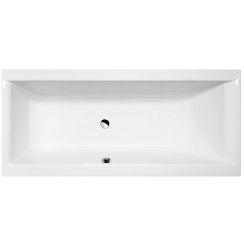 Polysan Cleo Schlanke rechteckige Badewanne 160x75 cm weiß 93611S