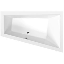 Polysan Triangl Schlanke Eckbadewanne 180x120 cm rechtsseitig weiß 20611S