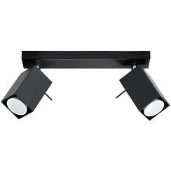 Sollux Lighting Merida Deckenlampe 2x40 W schwarz SL.0100