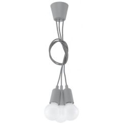 Sollux Lighting Diego Pendelleuchte 3x60 W grau/aschfarben SL.0576