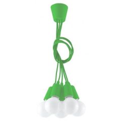 Sollux Lighting Diego Pendelleuchte 5x60 W grün SL.0583