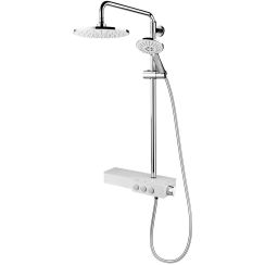 FDesign Tempra Duschset Wandmontage mit Regenbrause chrom-weiß FD5-TMP-7U-13