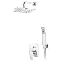 FDesign Pinea Duschset Unterputz mit Regenbrause chrom FD1-PNA-7PSET-11