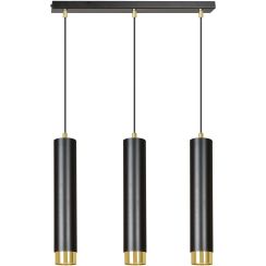Emibig Kibo Pendelleuchte 3x8 W schwarz-gold 644/3