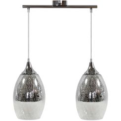 Candellux Celia Pendelleuchte 2x60 W silber 32-51578