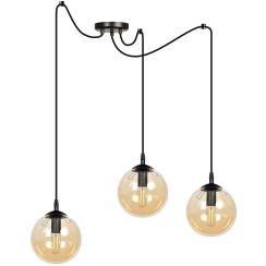 Emibig Gigi Pendelleuchte 3x10 W schwarz-bernstein 938/3