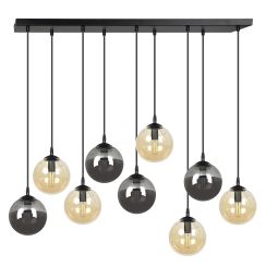 Emibig Cosmo Pendelleuchte x10 W schwarz-bernstein-graphit 714/9M1