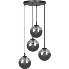 Emibig Cosmo Pendelleuchte 4x10 W schwarz-graphit 712/4PREM