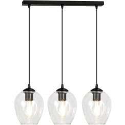 Emibig Istar Pendelleuchte 3x15 W schwarz-transparent 679/3