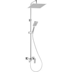 Ferro Algeo Square Duschset Wandmontage mit Regenbrause chrom NP80-BAQ13U