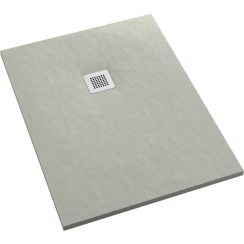 Schedpol Kalait Cement Stone Rechteckige Duschwanne + Abdeckung 100x70 cm zement 3.3134/CT/ST-M2