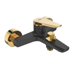 Laveo Rubio badewannen- und duscharmatur Wand schwarz-gold BVR710G